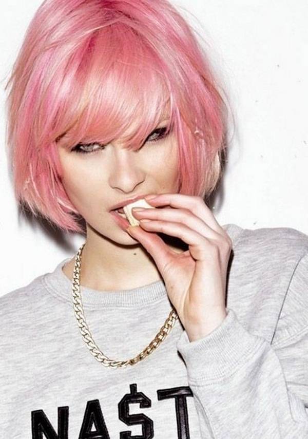 Pink-Hairstyle-for-Short-Hair